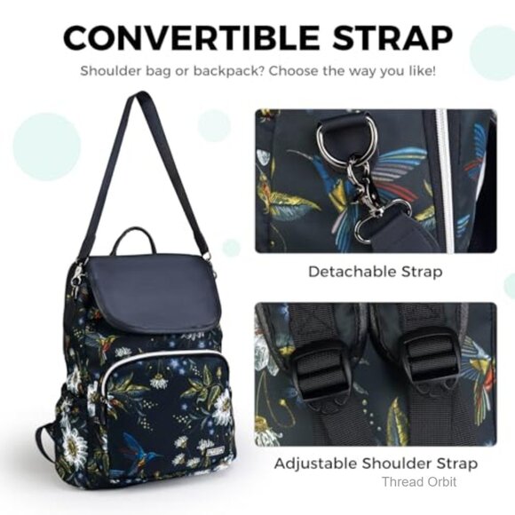 Waterproof Nylon Anti Theft Backpack for Women Work College Travel Laptop main image 5